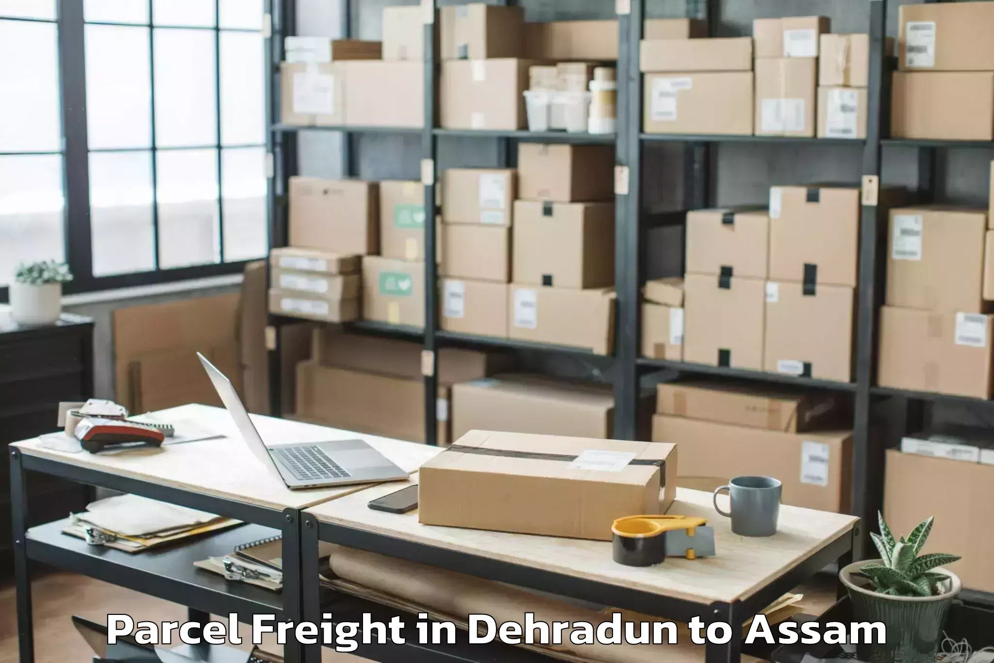 Book Dehradun to Chaboti Parcel Freight Online